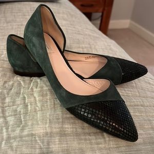 Cole haan green pointed flats